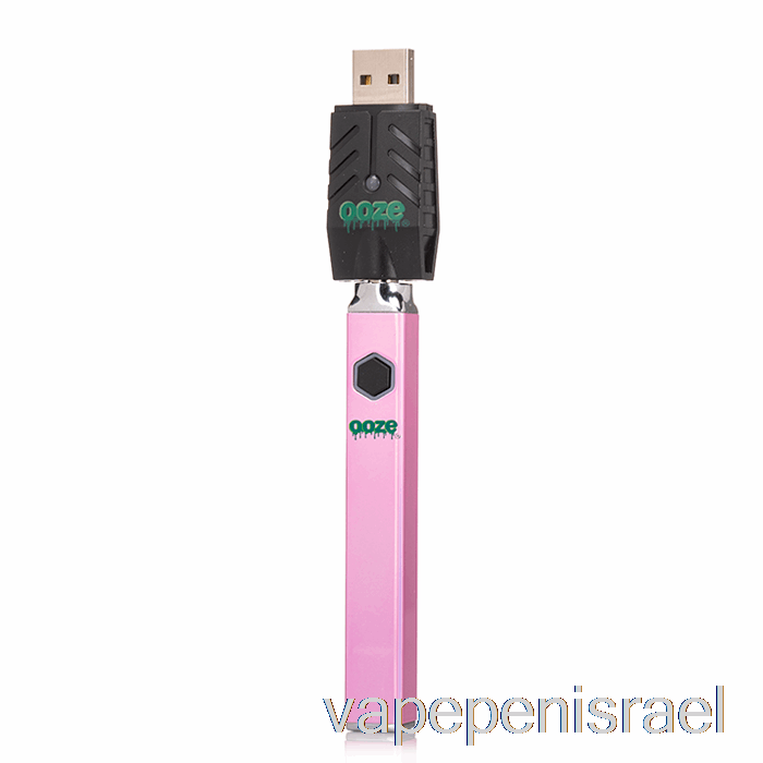 חד פעמי Vape Israel Ooze Quad Flex Temp 500mah סוללה ורוד קרח